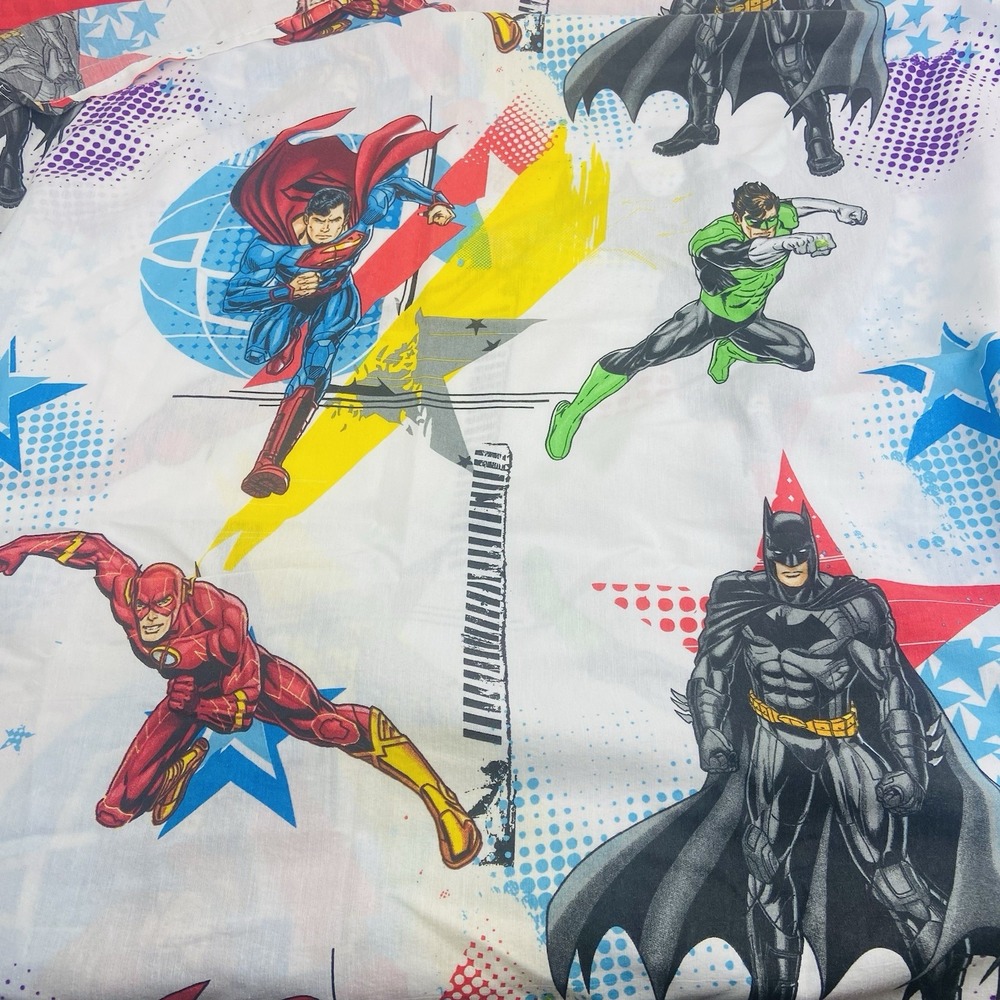 DC Comics Justice League Batman Superman The Flash Twin Flat Sheet 2013
